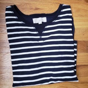 Loft striped shirt. Sheer back. Never worn. Size S